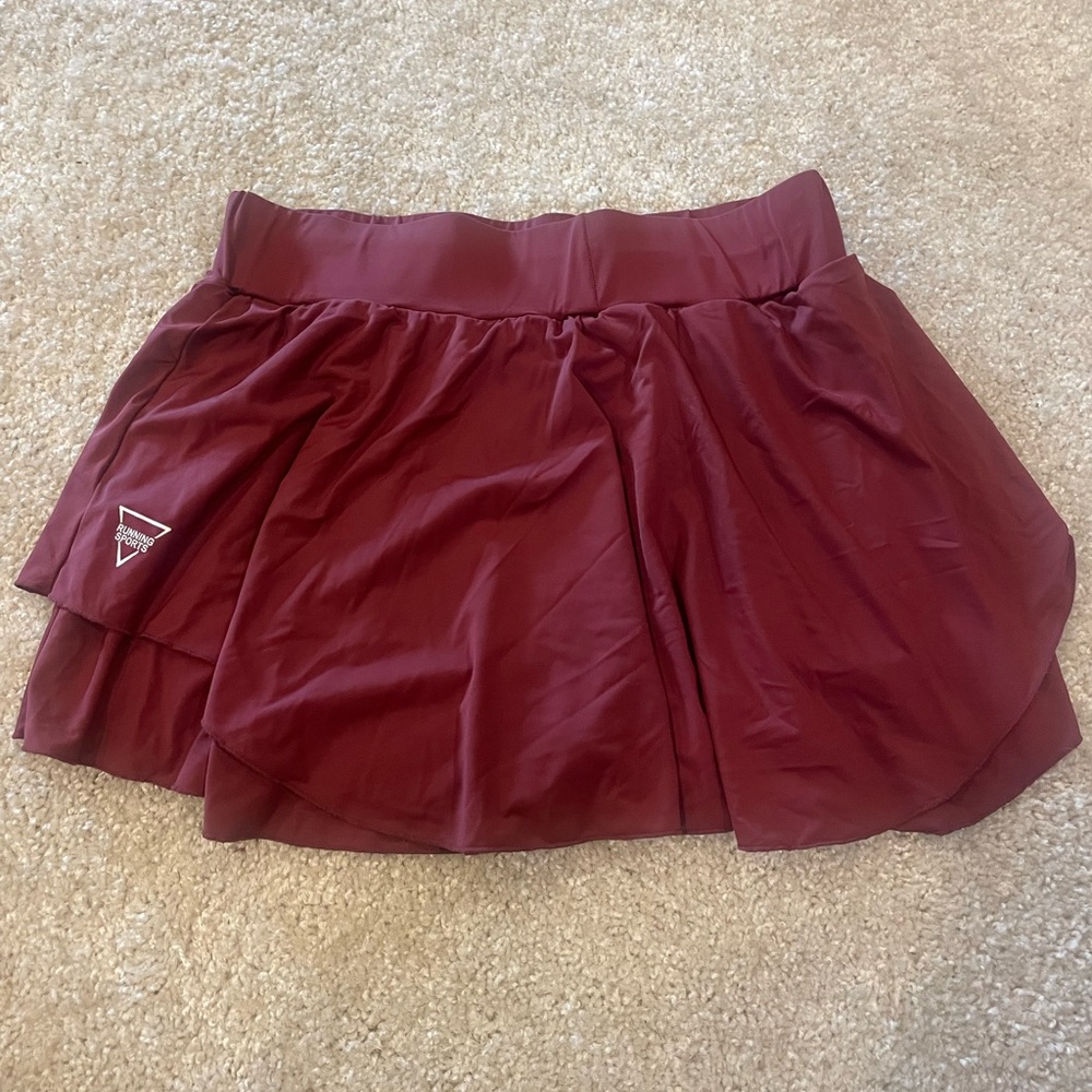 Women's Burgundy Skater Skirt